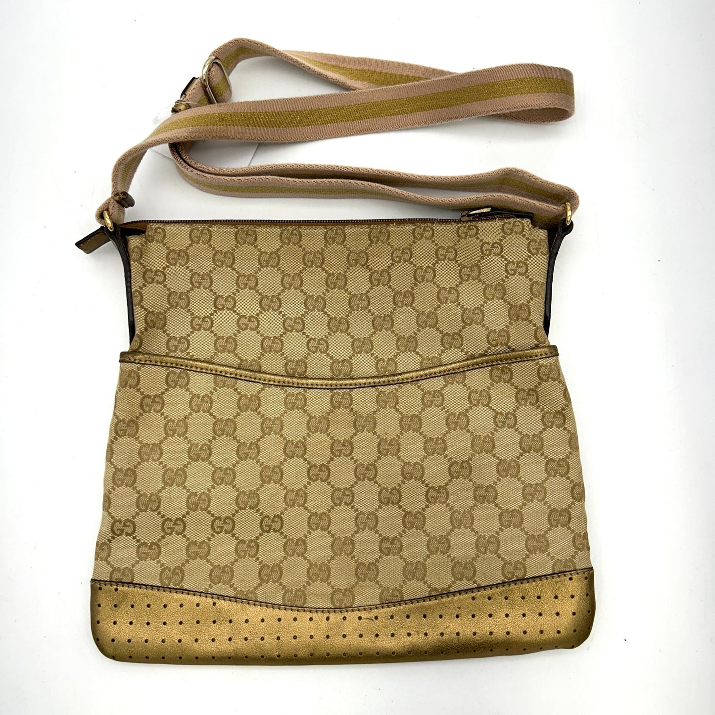 Gucci GG Canvas Web Crossbody Camel gu8827cb