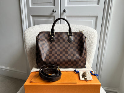 Louis Vuitton Speedy Bandouliere 30 Damier Ebene (RRP £1490)