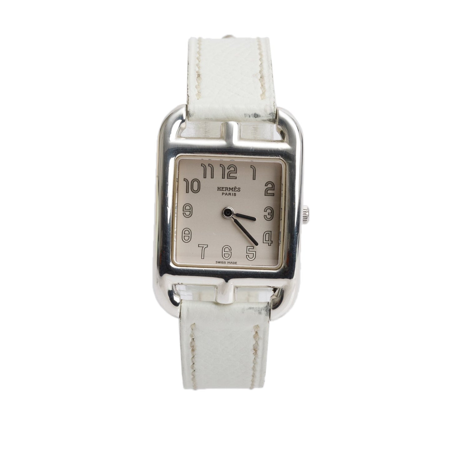Hermes Stainless Steel Cape Cod PM 23 MM Watch, White Dial