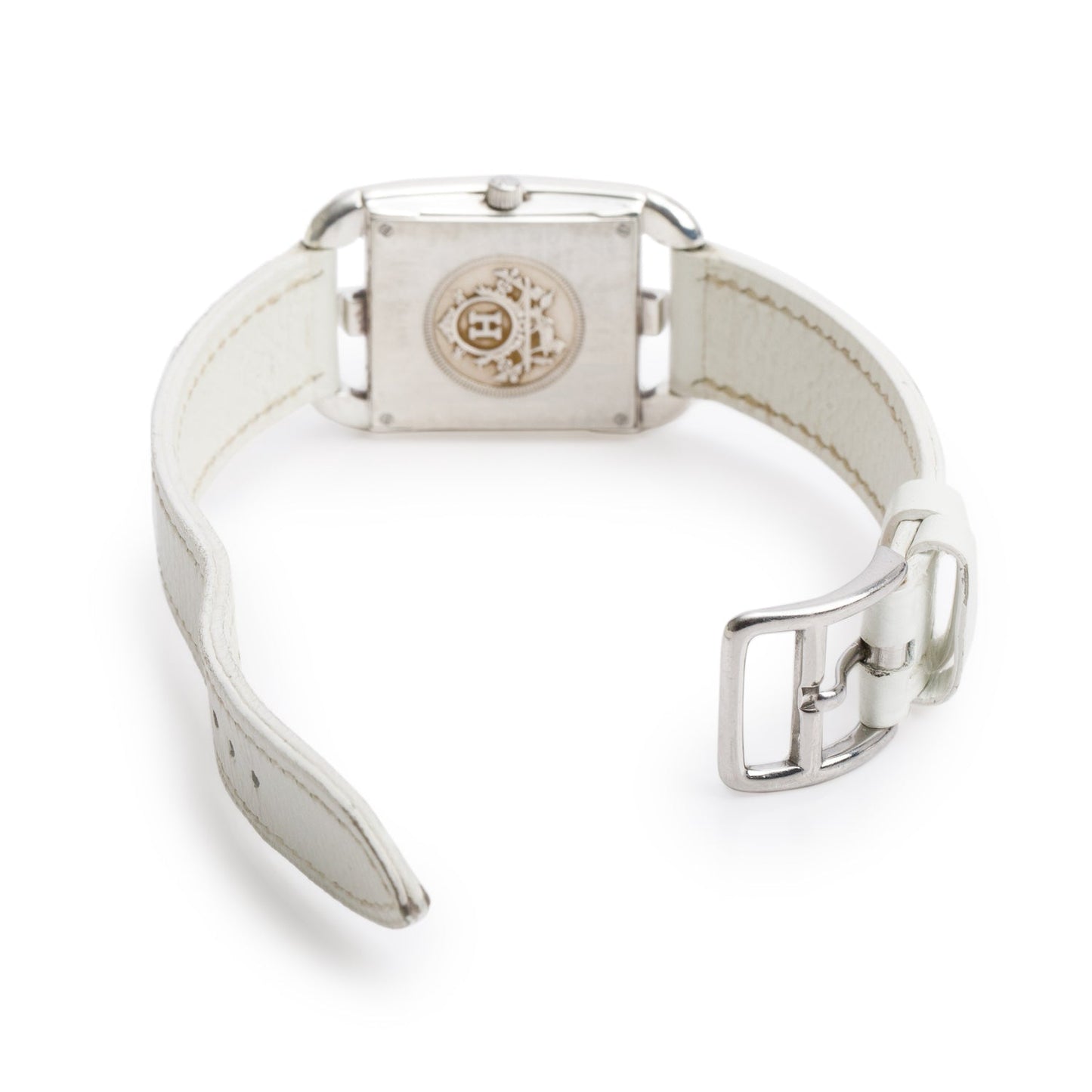 Hermes Stainless Steel Cape Cod PM 23 MM Watch, White Dial