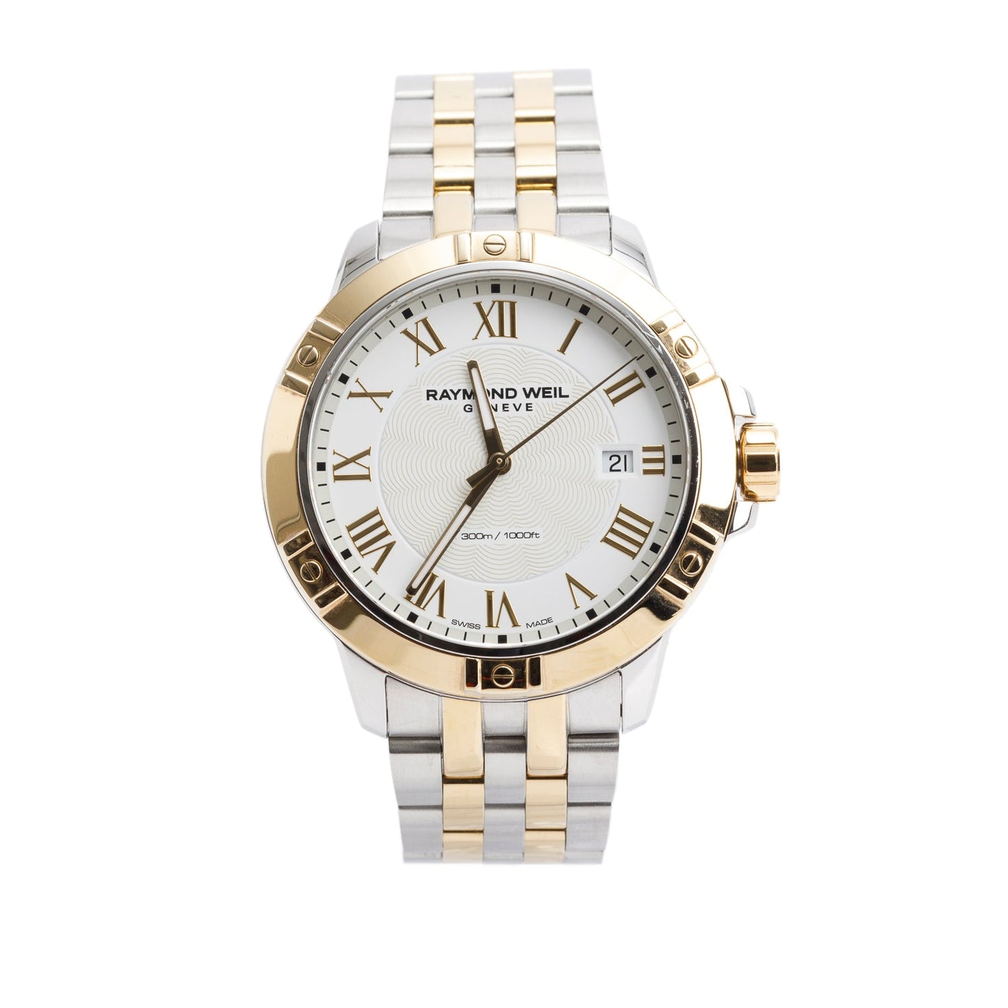 Raymond Weil Two-Tone Stainless Steel Tango Classic 41 MM Watch, White Dial 8160