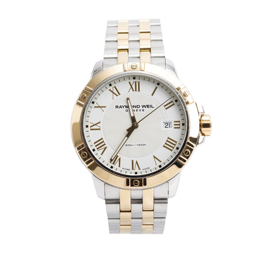 Raymond Weil Two-Tone Stainless Steel Tango Classic 41 MM Watch, White Dial 8160