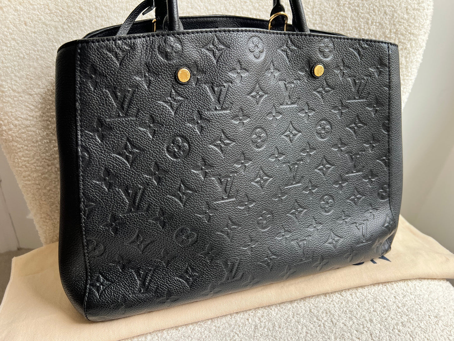 Louis Vuitton Montaigne GM in Black Monogram Empreinte (RRP £2230)
