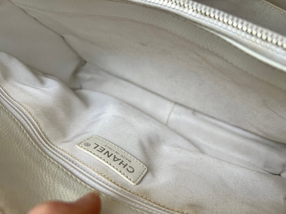 Chanel White Caviar Grand Shopper Tote (GST)