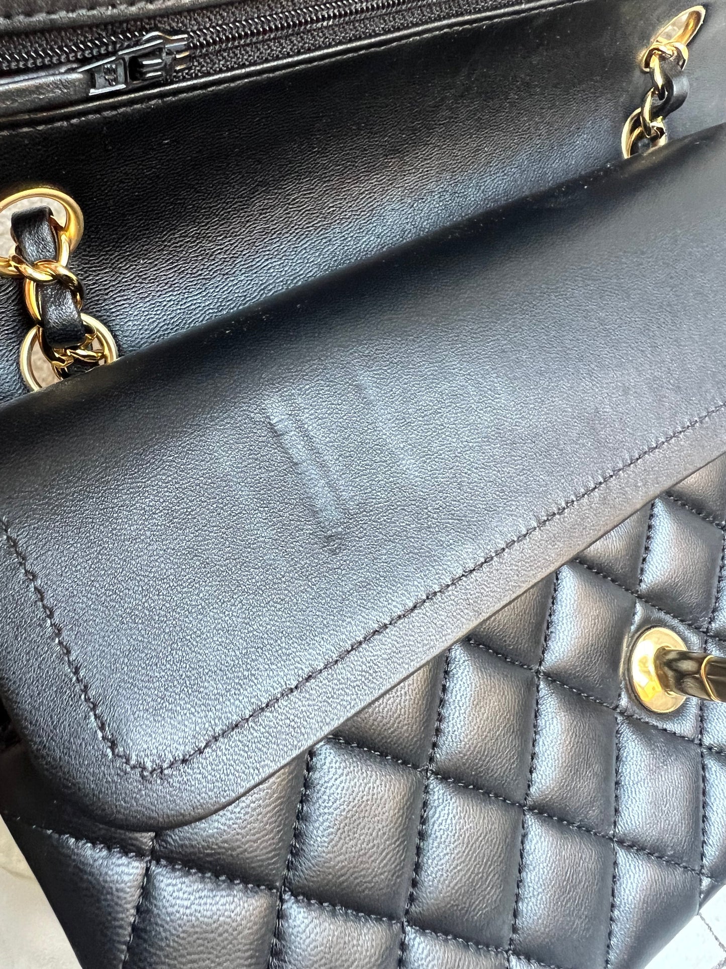 Chanel Medium Classic Flap in Black Lambskin Gold hardware (RRP £9090)