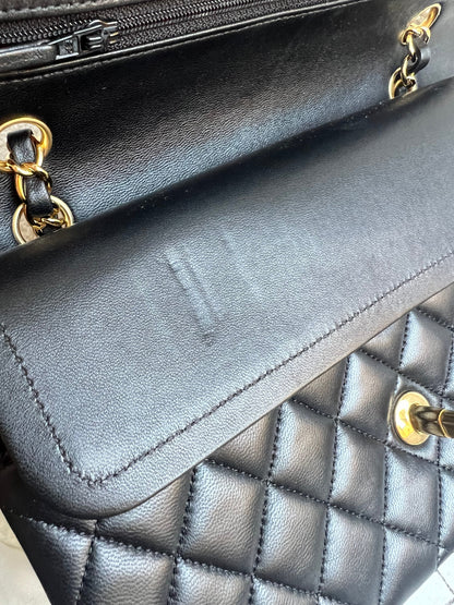 Chanel Medium Classic Flap in Black Lambskin Gold hardware (RRP £9090)