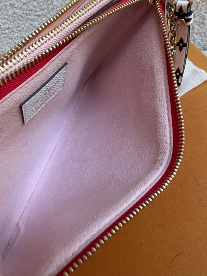 Louis Vuitton Double Zip Pochette Red Giant Monogram Jungle (RRP £1250)