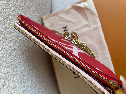 Louis Vuitton Double Zip Pochette Red Giant Monogram Jungle (RRP £1250)