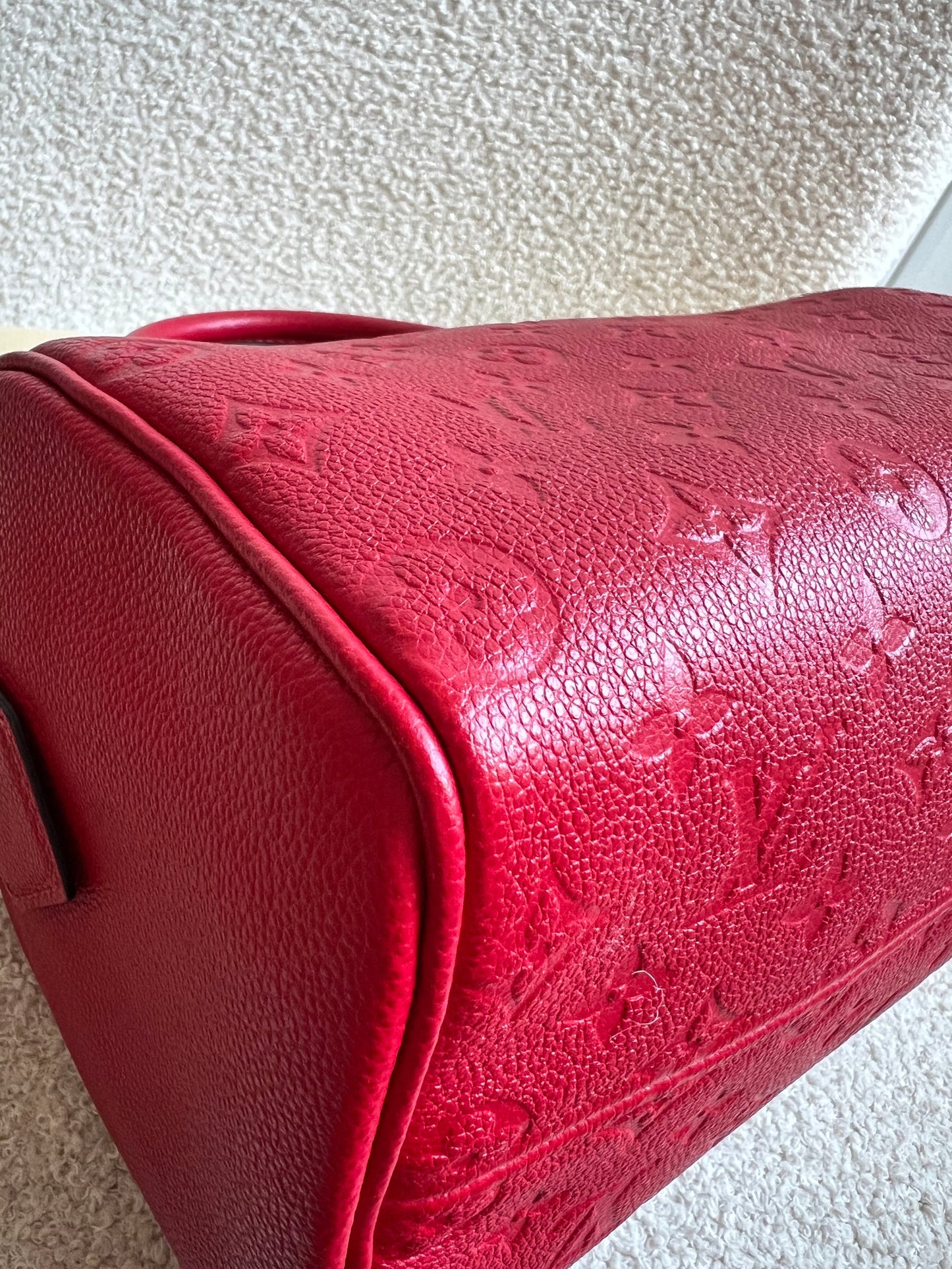 Louis Vuitton Speedy 25 Red Empreinte (RRP £1,840)