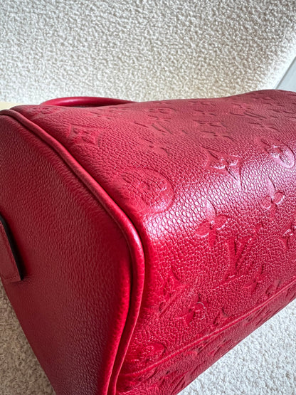 Louis Vuitton Speedy 25 Red Empreinte (RRP £1,840)