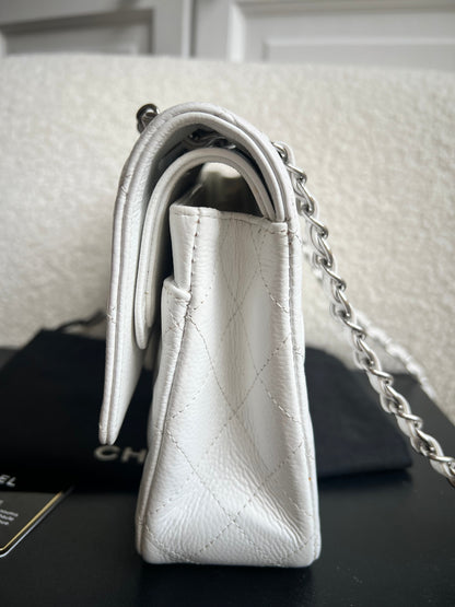 Chanel Medium Classic Flap in White Caviar (RRP £9090)