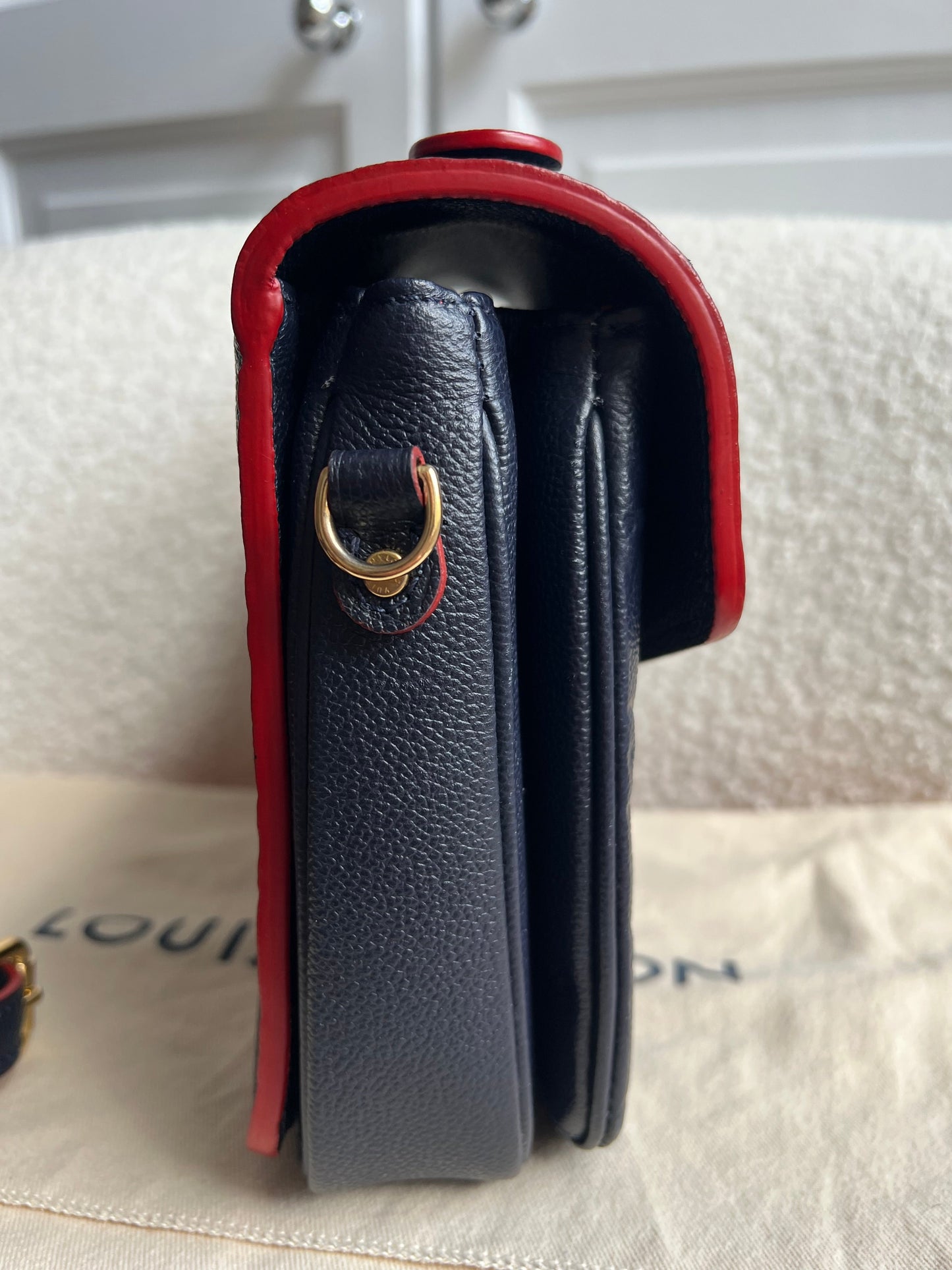 Louis Vuitton Pochette Metis Marine Rouge Empreinte (RRP £2,200)