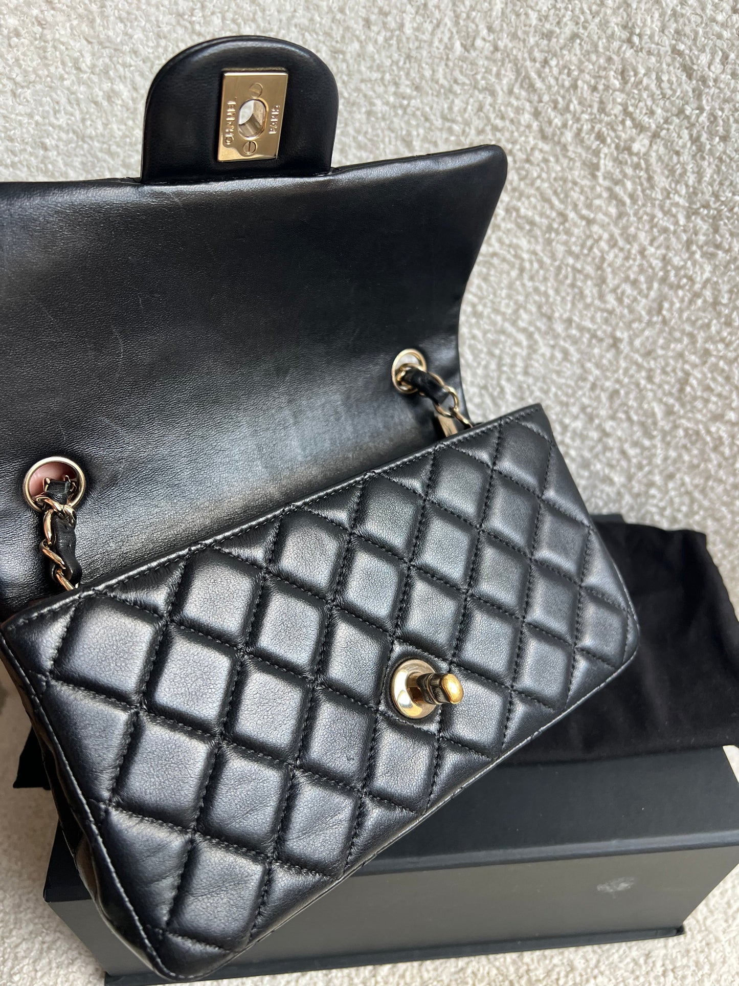 Chanel Mini Rectangular Classic Flap in Black Lambskin (RRP £4,390)