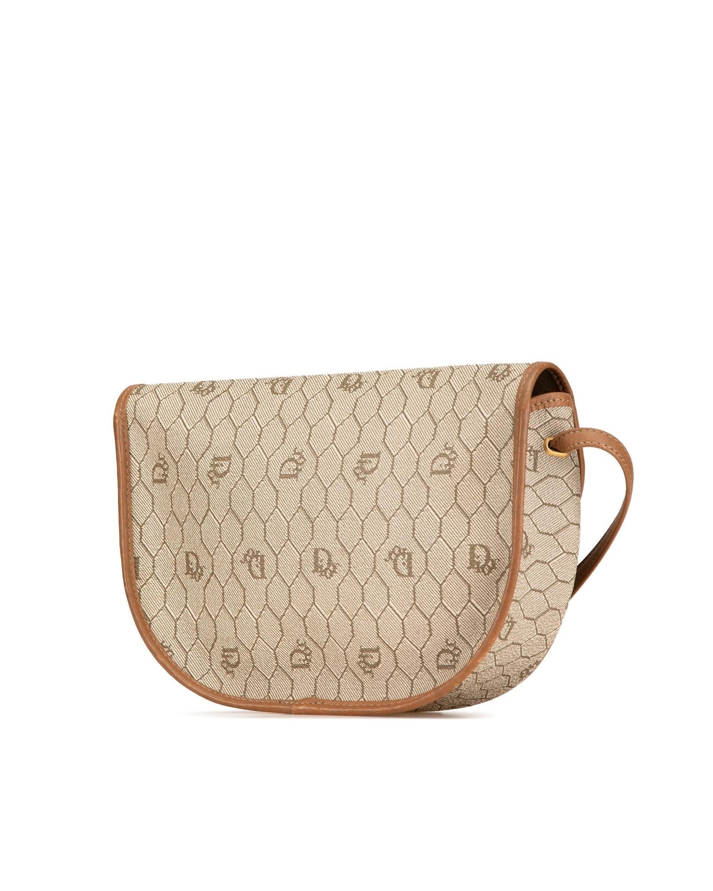 Honeycomb Coated Canvas Crossbody Bag with Leather Trim