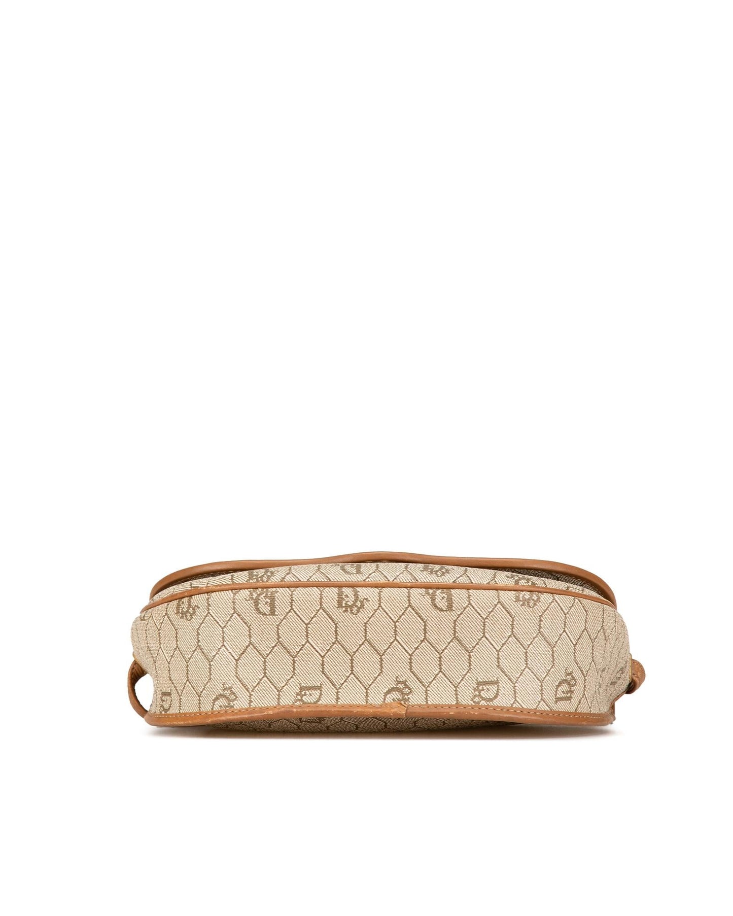 Honeycomb Coated Canvas Crossbody Bag with Leather Trim