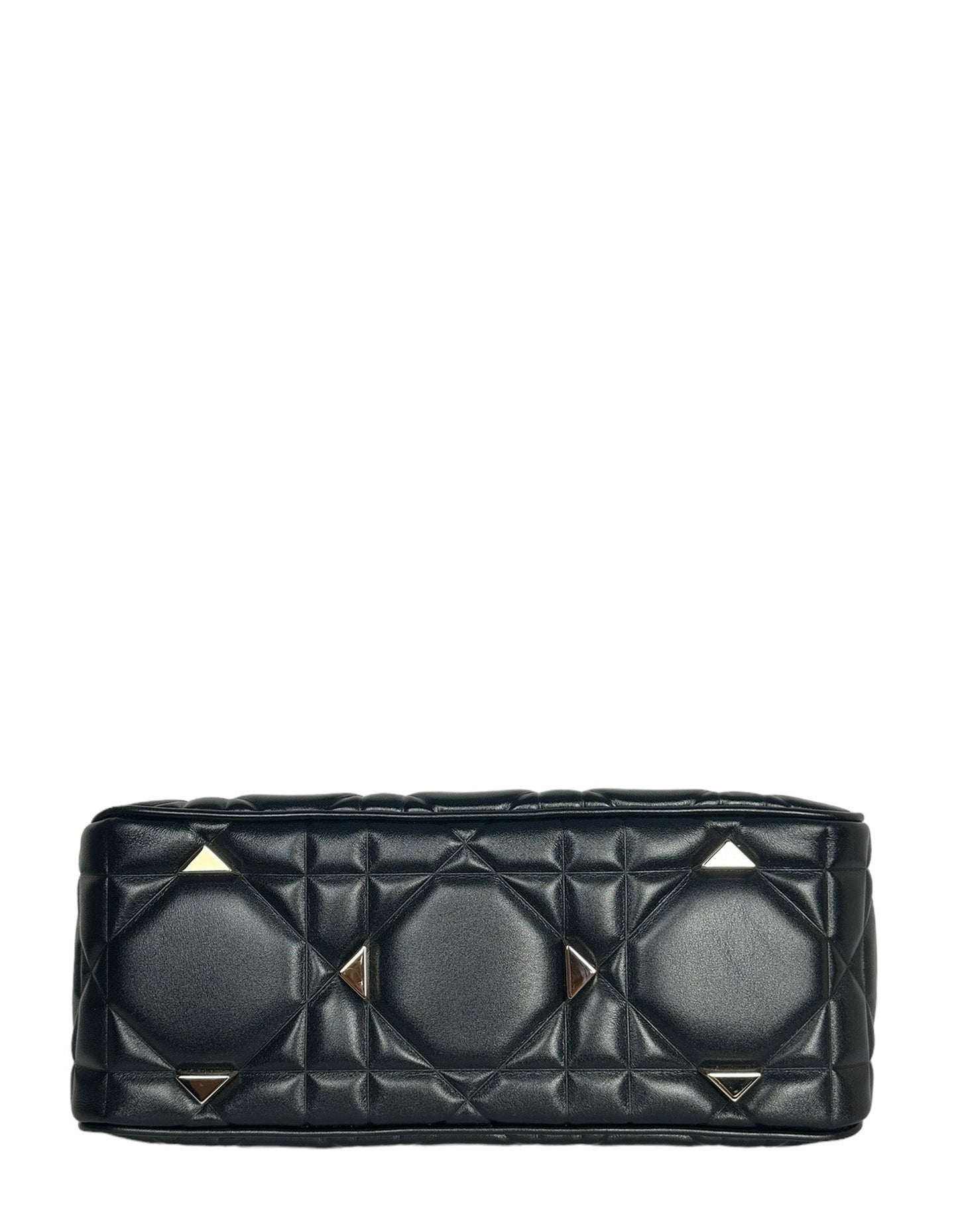 Christian Dior Black Leather Cannage Quilted The Lady 95 22 Bag