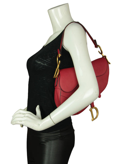 Dior Saddle Calfskin Red Crossbody Calfskin