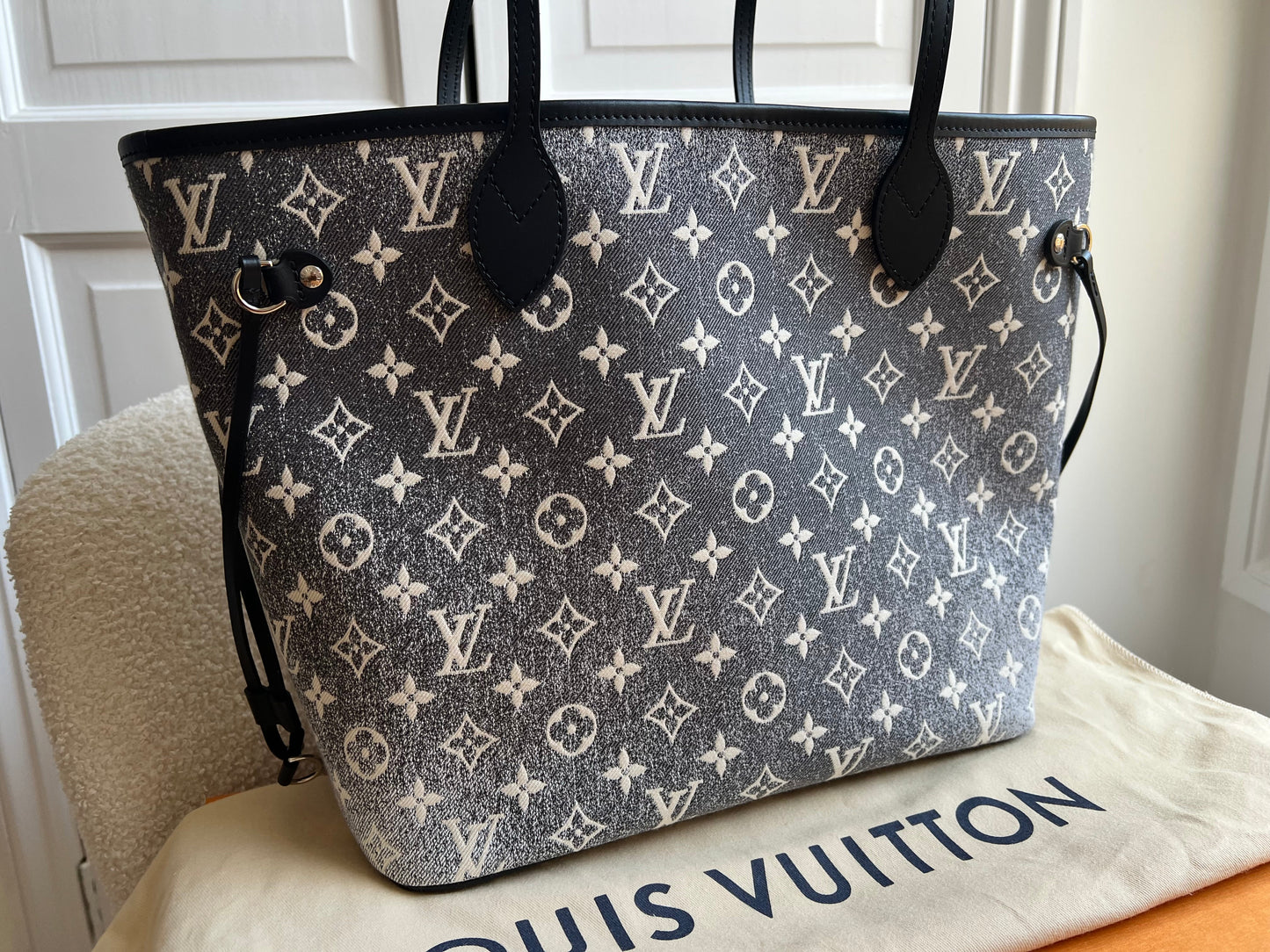 Louis Vuitton Neverfull MM Jacquard Denim