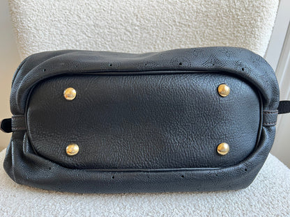 Louis Vuitton Black Monogram Mahina Leather Shoulder Bag