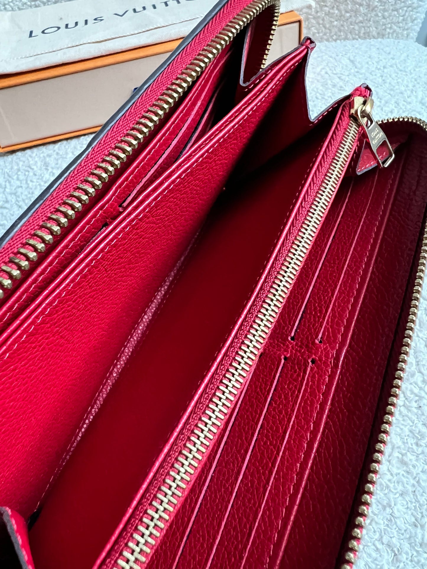 Louis Vuitton Zippy Wallet in Red Empreinte (RRP £740)