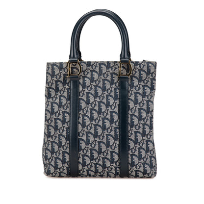 Dior Leather Canvas Tote Bag