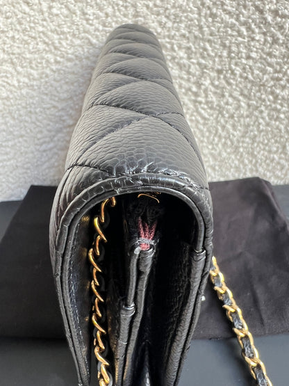 Chanel Black Caviar Wallet on Chain (RRP £2,930)