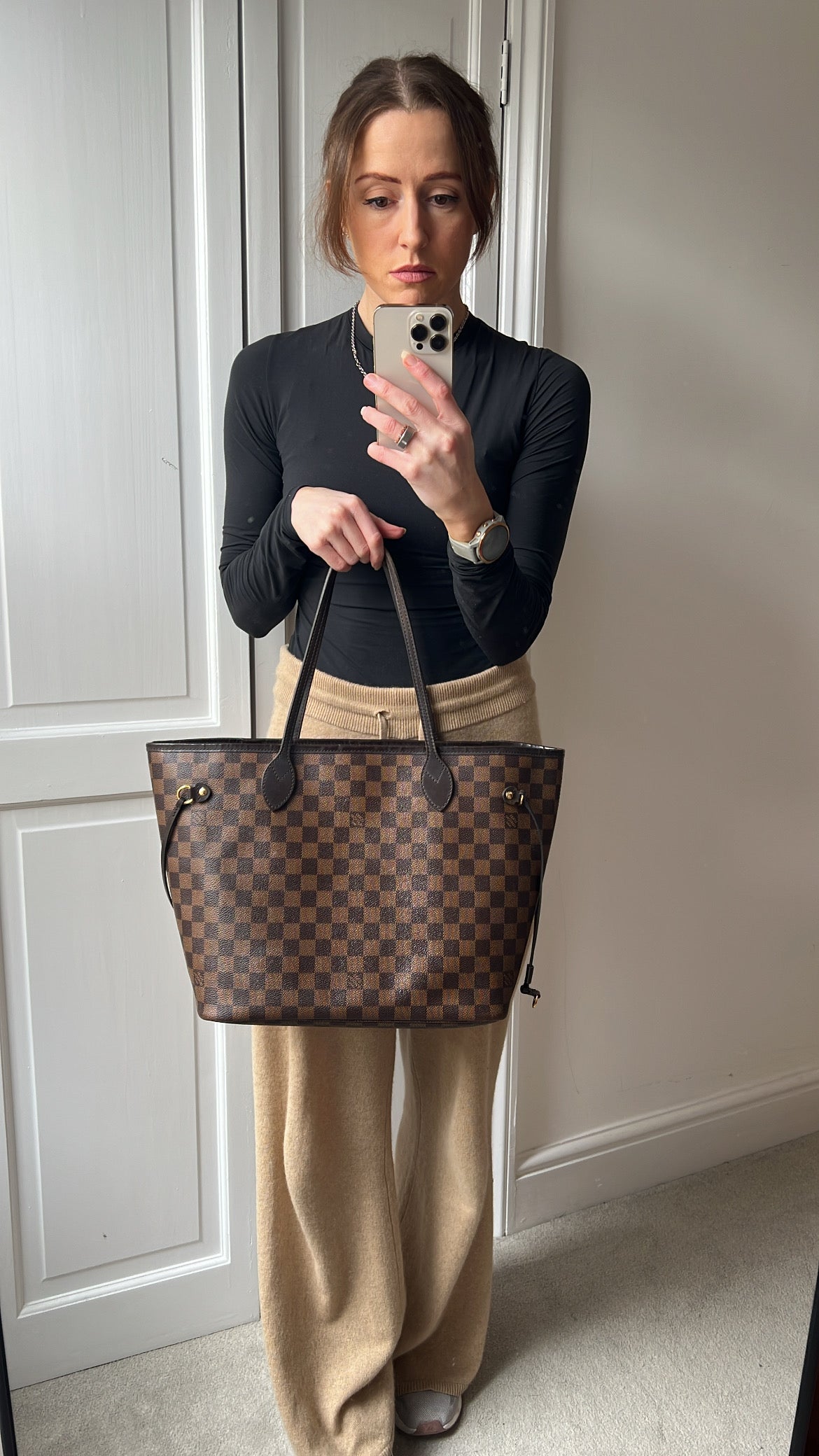 Louis Vuitton Neverfull MM Damier Ebene Cherry Interior (RRP £1,430)