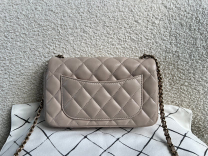 Chanel Mini Rectangular Classic Flap in Lambskin (RRP £4,390)