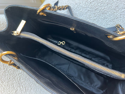 Chanel Black Caviar Grand Shopper Tote Gold Hardware (GST)