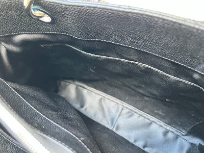 Chanel Black Caviar Grand Shopper Tote (GST) Silver Hardware