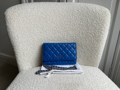 Chanel Blue Lambskin Wallet on Chain (RRP £2,930)