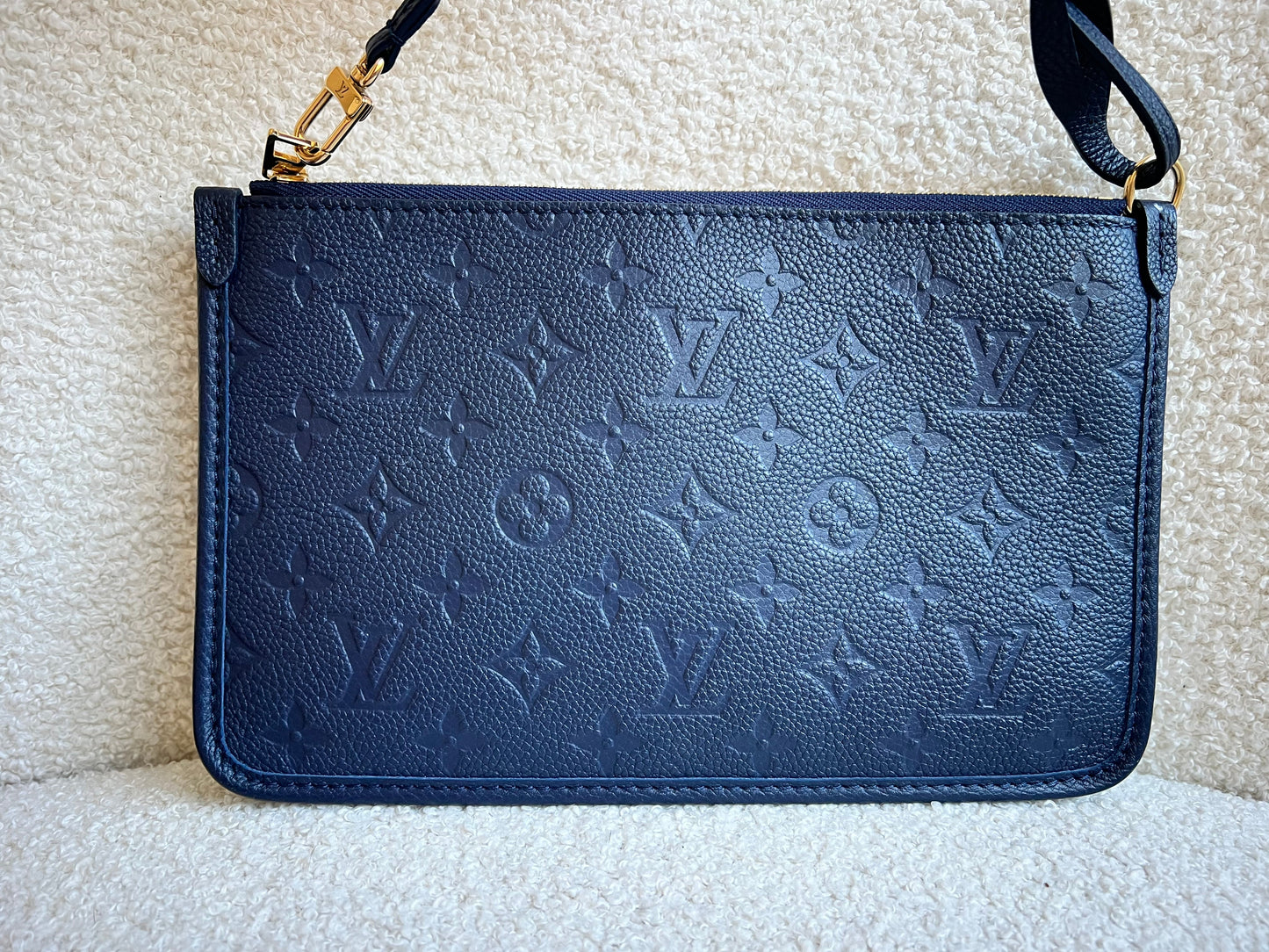 Louis Vuitton Pouch (from Carryall) Navy Empreinte