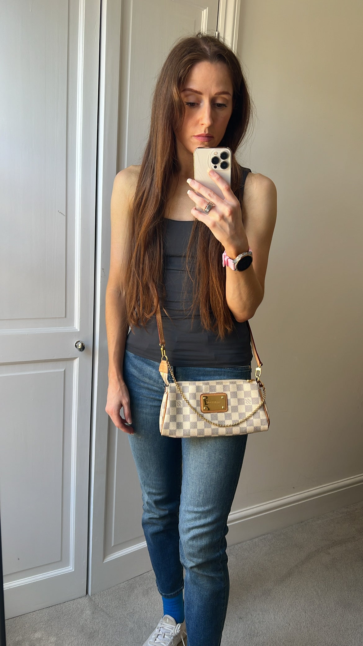 Louis Vuitton Eva Clutch Damier Azur
