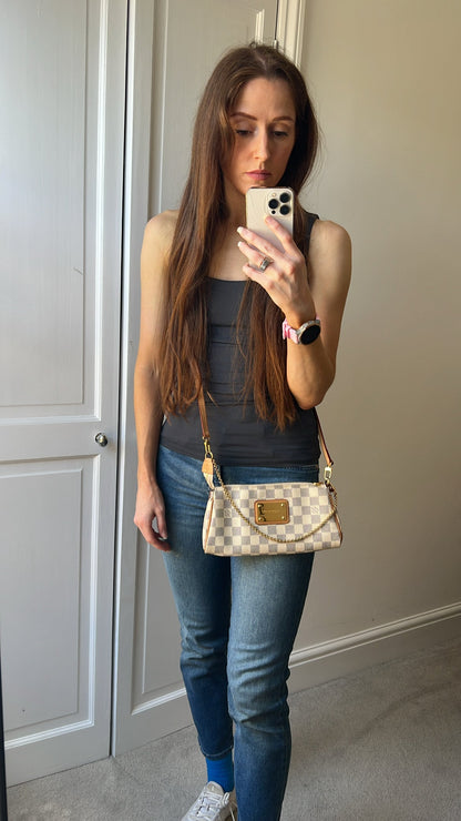 Louis Vuitton Eva Clutch Damier Azur