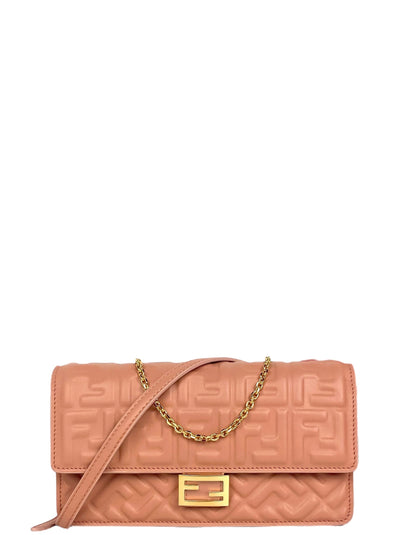 Fendi Nappa Matisse FF Embossed Wallet On Chain Crossbody
