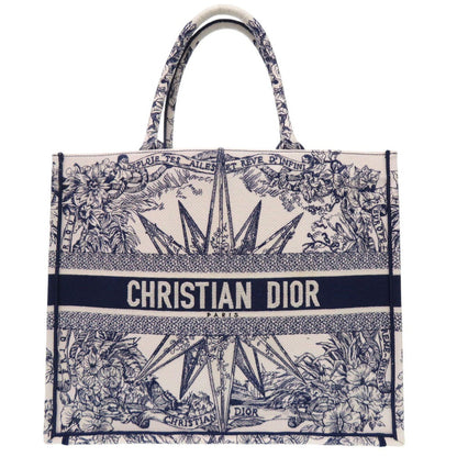 Christian Dior Handbag canvas white Book Tote Large Embroidered Handbag unisex(Unisex)