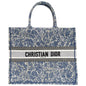 Christian Dior Tote Bag canvas blue book tote large Women