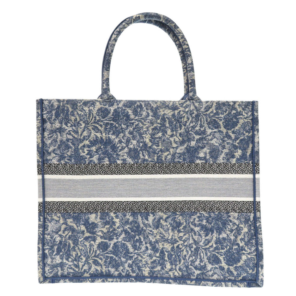 Christian Dior Tote Bag canvas blue book tote large Women
