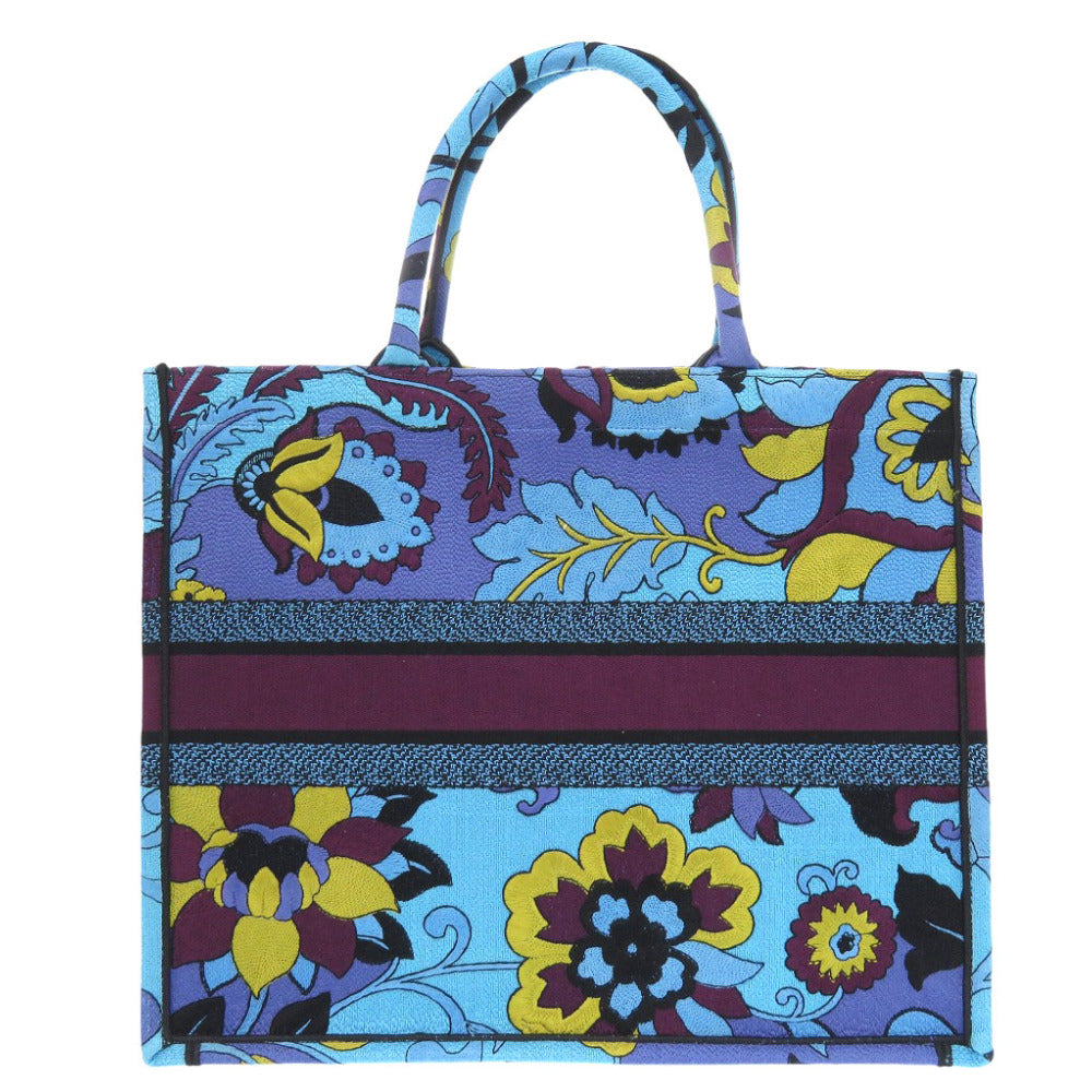 Christian Dior Tote Bag canvas blue book tote large Women