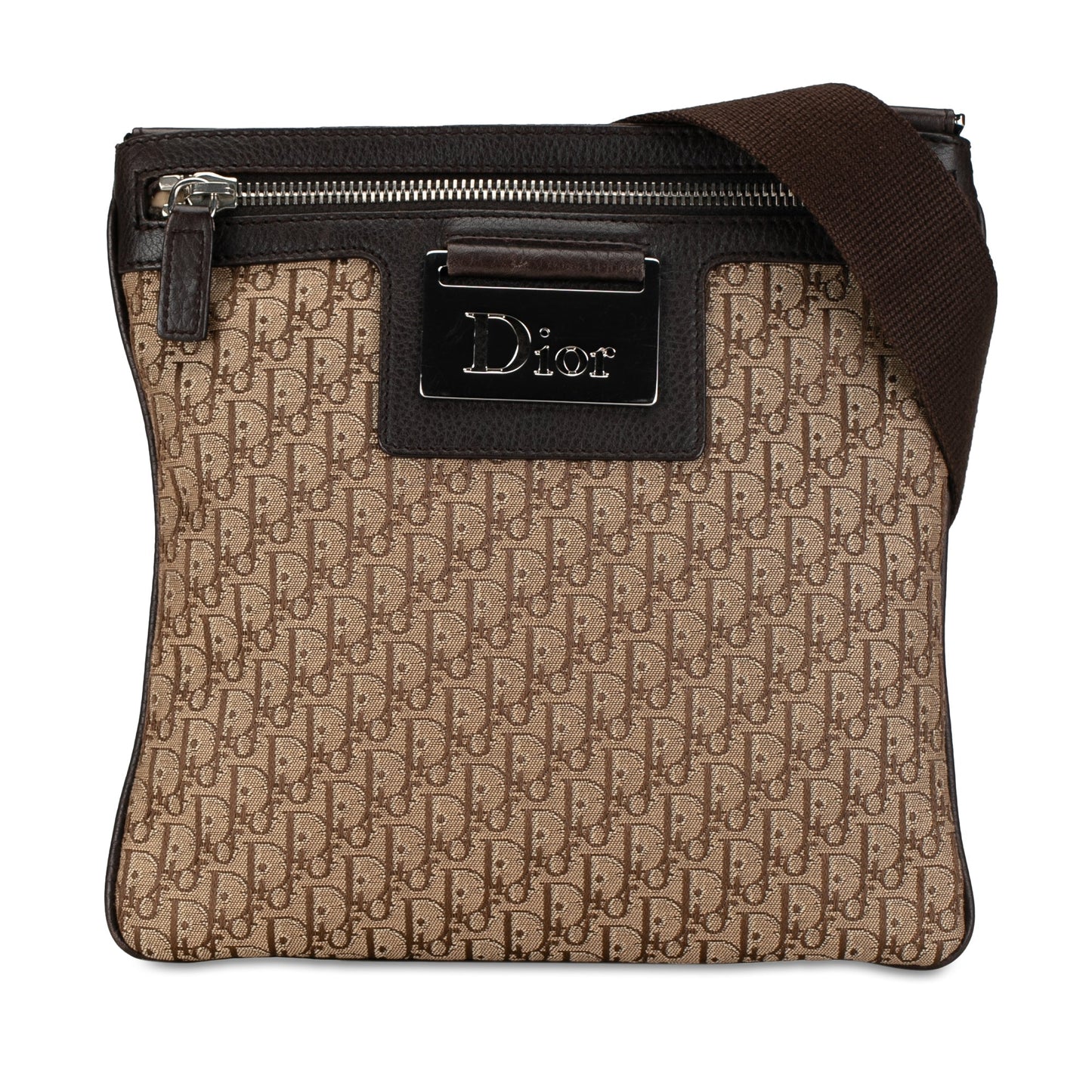 Dior Leather Canvas Crossbody Bag