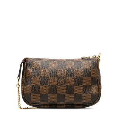 Brown Louis Vuitton Damier Ebene Trunks and Bags Mini Pochette Accessoires Shoulder Bag