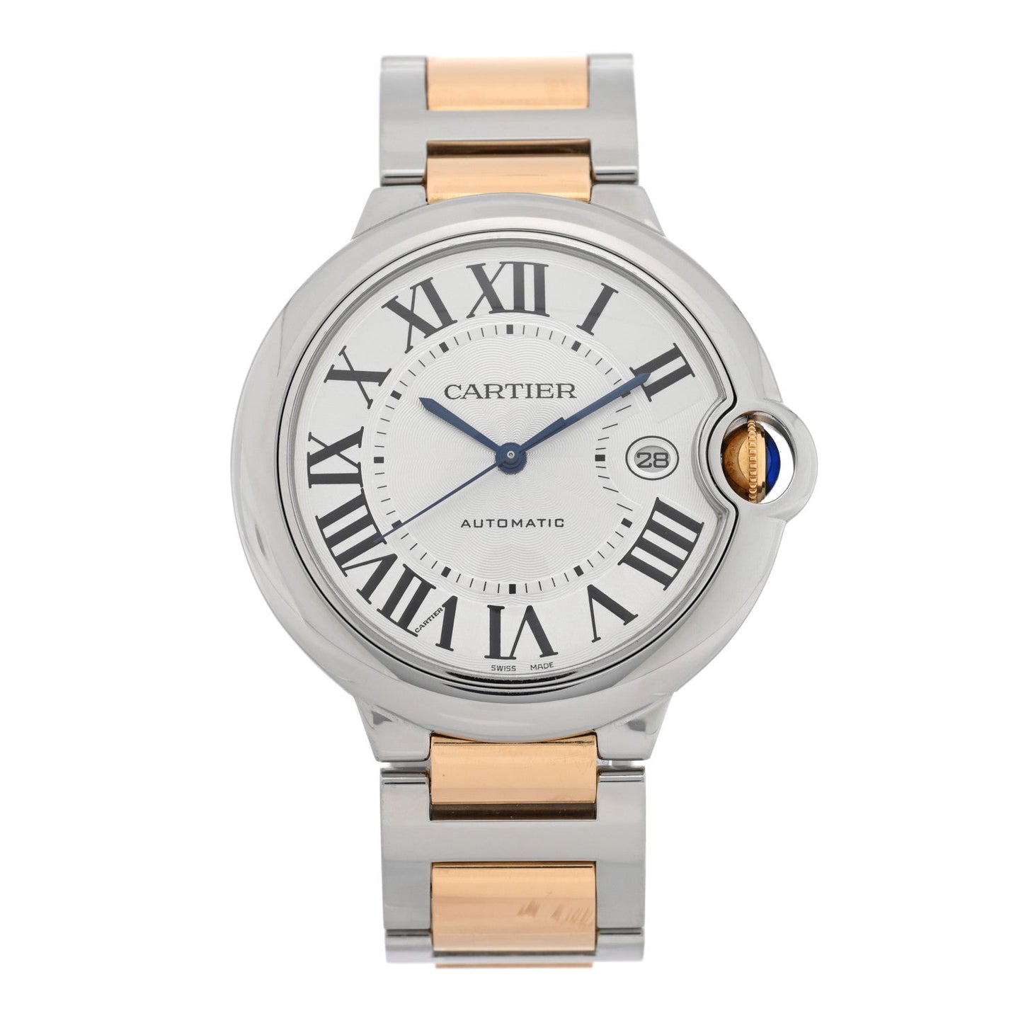 Stainless Steel 18K Yellow Gold 42mm Ballon Bleu De Cartier Automatic Watch