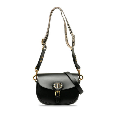 Christian Dior Shoulder Bag Crossbody Bag Black Calf Leather M9319UMOL