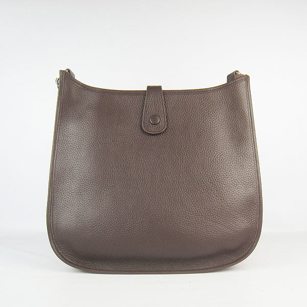 Luxury Hermes Evelyne I Handbag Dark Coffee