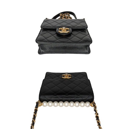 Chanel bag Small Goatskin Quilted Chic Pearls Flap Bag