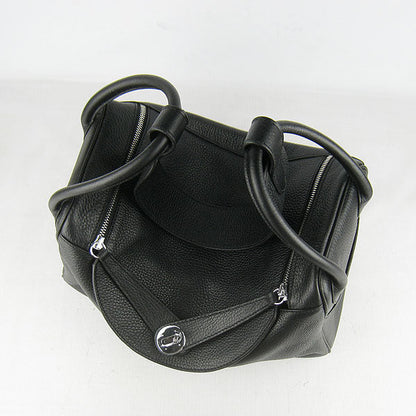 Luxury Hermes Lindy 34Cm Handbag 6208 Black Silver