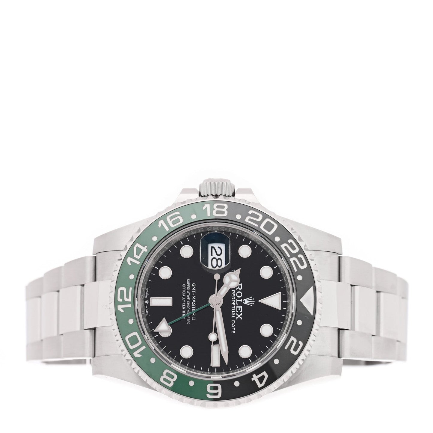 Stainless Steel 40mm Oyster Perpetual Date GMT Master Ⅱ Sprite Watch 126720VTNR