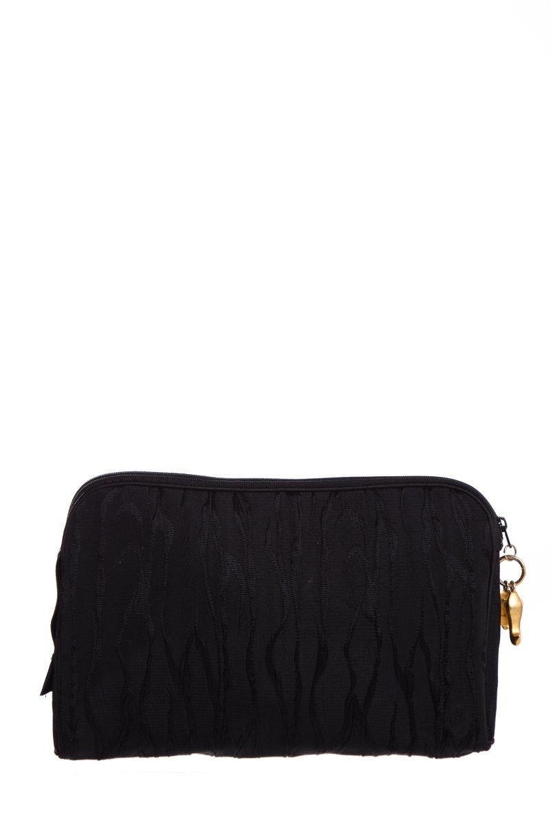 Christian Dior Black Satin Pouch