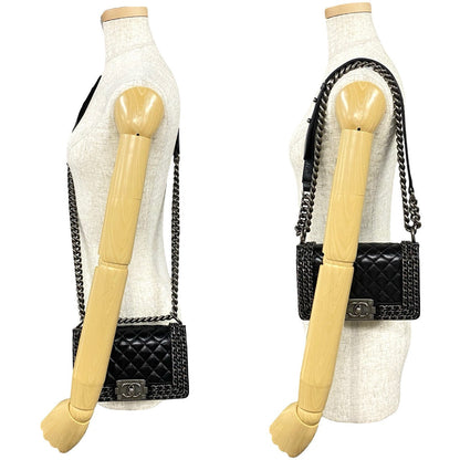 Chanel Boy Leather Shoulder Bag Style 9