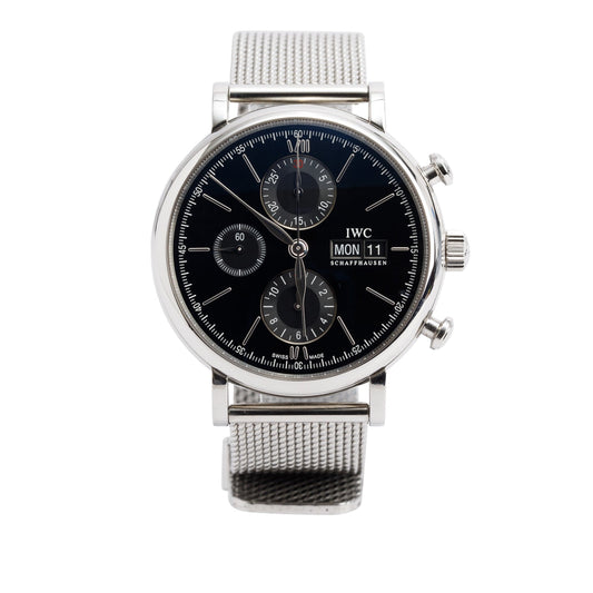 IWC 2024 Stainless Steel Portofinio 42 MM Chronograph Automatic Watch IW391030 w/ Box & Papers